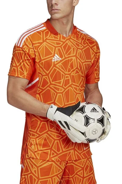 Brankářský dres adidas Condivo oranžový krátký rukáv