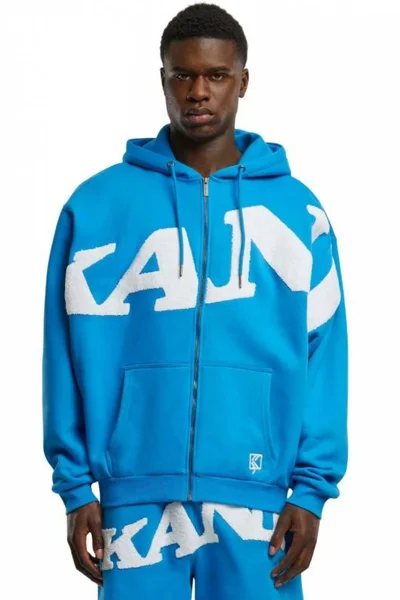 Retro pánská mikina s kapucí Karl Kani WAVY OS Full Zip