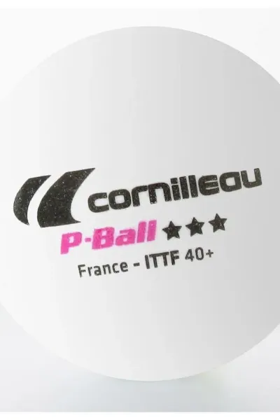 Bílé míčky na stolní tenis 3ks Cornilleau P-BALL ITTF