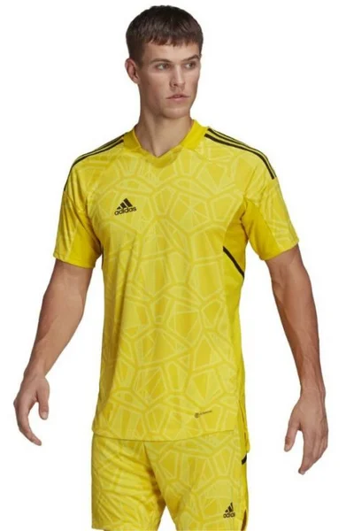 Adidas Condivo Pánský brankářský dres krátký rukáv žlutý