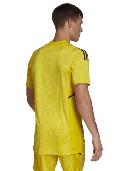 Adidas Condivo Pánský brankářský dres krátký rukáv žlutý