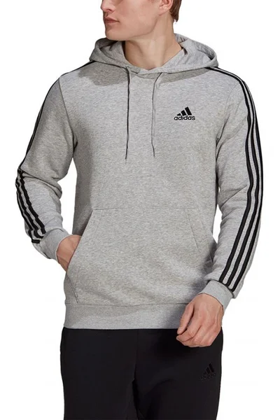 Adidas Pánská Mikina Essentials s Kapucí a Pruhy