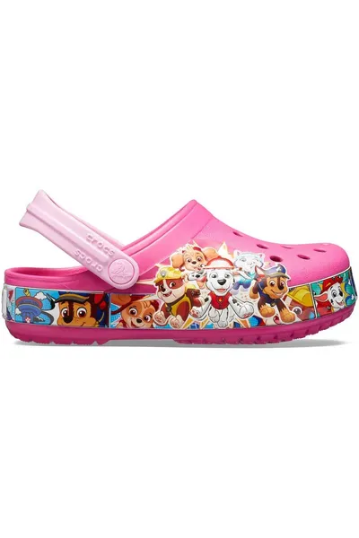 Růžové dětské sandály Crocs Fl Paw Patrol Band Clog Jr 205509 670