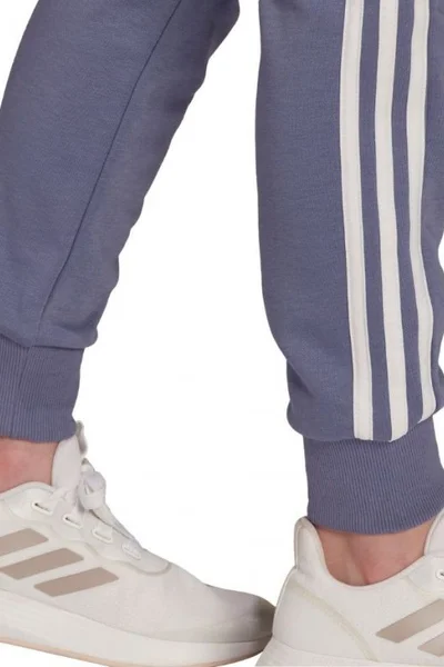 Dámské kalhoty adidas Essentials French Terry 3-Stripes fialové