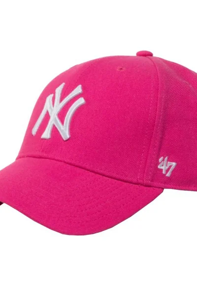 Růžová kšiltovka New York Yankees s vyšívaným logem