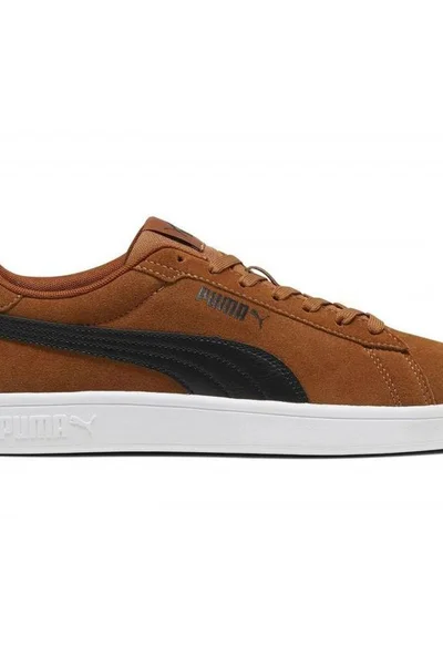 Puma Smash M hnědé kožené tenisky pro muže