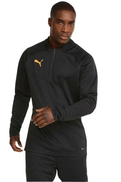 Pánská černá tréninková mikina 1/4 Zip Puma