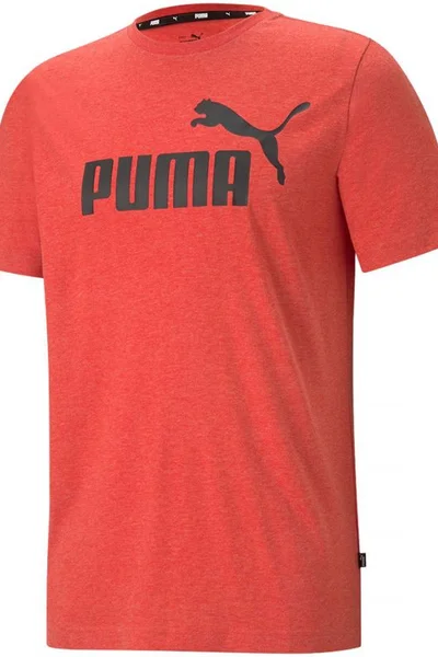 Pánské červené tričko Puma ESS Heather Tee High