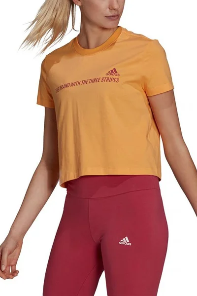 Adidas dámské krátké tričko Gradient Logo oval