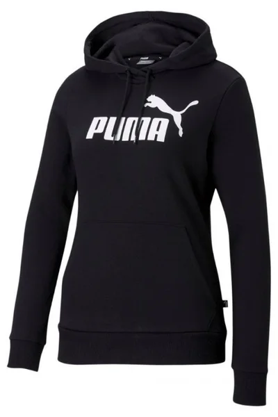 Černá dámská mikina Puma ESS Logo Hoodie s kapucí