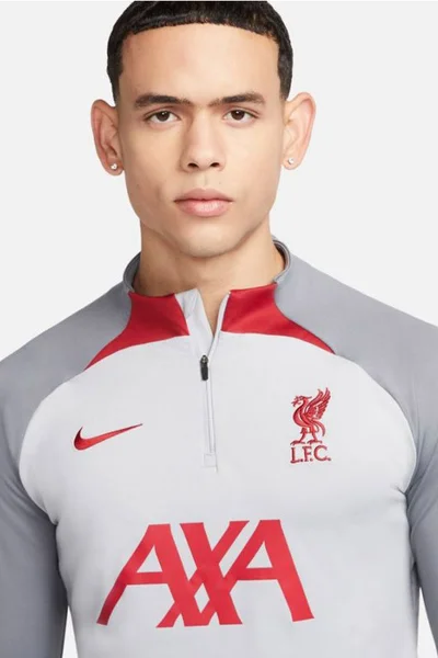 Pánská mikina Liverpool FC - Krátký model na zip s logem Nike