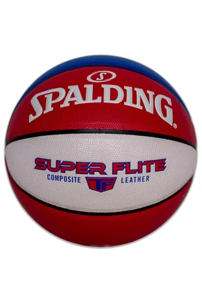 Bílo-červeno-modrý basketbalový míč Spalding Super Flite Basketball 76928Z