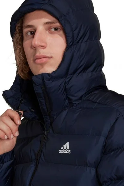 Recyklovaná pánská péřová bunda adidas námořnická modř