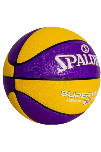 Žluto-fialový basketbalový míč Spalding Super Flite Basketball 76930Z