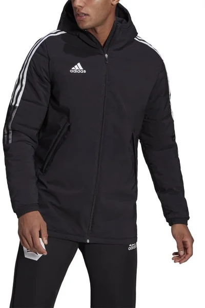 Adidas Pánská Bunda s Kapucí na Zip Černá