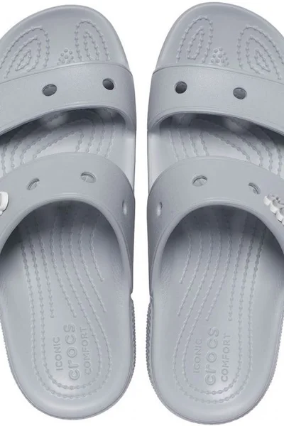 Šedé dámské pantofle Crocs Classic 206761 007