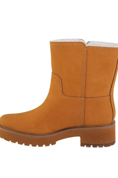 Nevyztužené kožené kotníkové zimní boty Timberland pro ženy