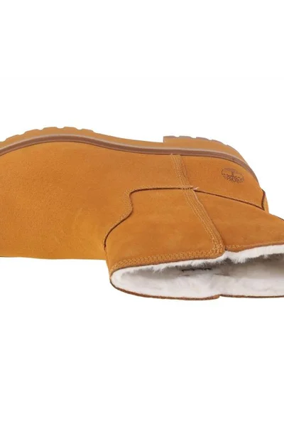 Nevyztužené kožené kotníkové zimní boty Timberland pro ženy