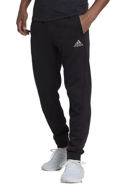Černé pánské kalhoty Adidas - Volný střih - boční kapsy - lemované nohy
