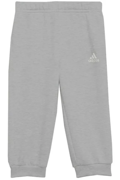 Růžová dětská adidas mikina s šedými kalhotami