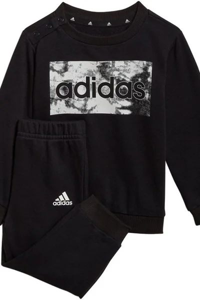 Adidas dětská růžová mikina a šedé kalhoty se zipem