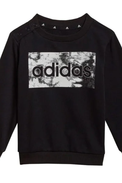 Adidas dětská růžová mikina a šedé kalhoty se zipem