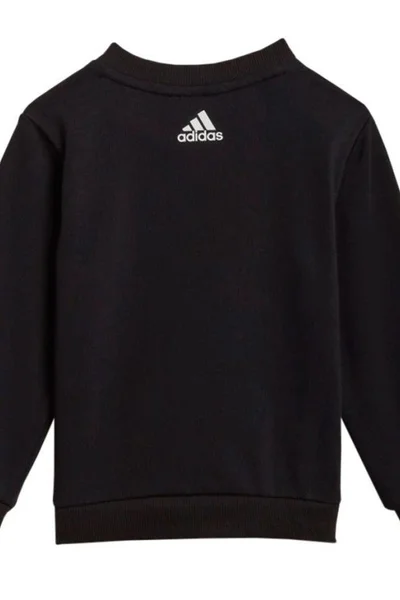 Adidas dětská růžová mikina a šedé kalhoty se zipem