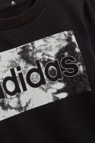 Adidas dětská růžová mikina a šedé kalhoty se zipem