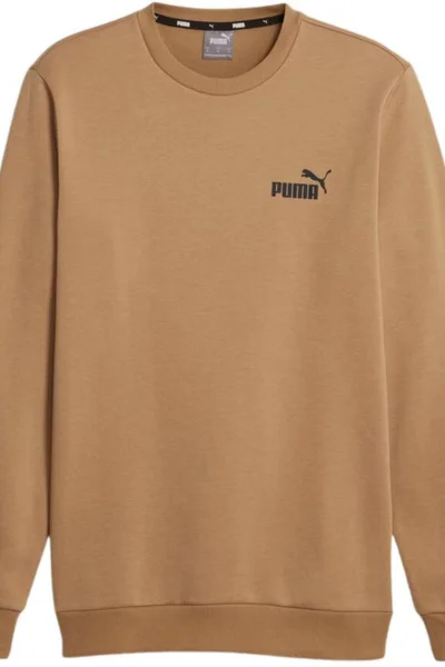 Pánská mikina Puma ESS Small Logo Crew FL hnědá