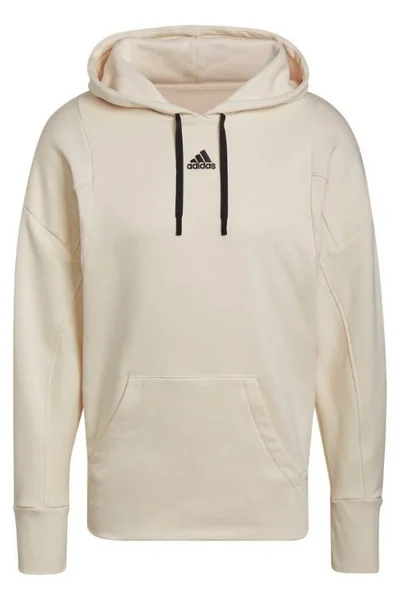 Adidas Pánská Mikina Studio Lounge Fleece s Kapucí Béžová