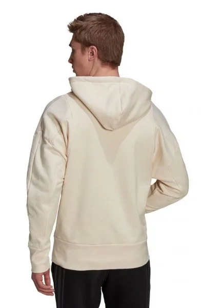 Adidas Pánská Mikina Studio Lounge Fleece s Kapucí Béžová