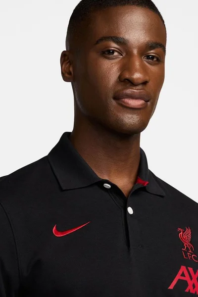 Nike Polo Tričko Liverpool FC Prodyšné Černé