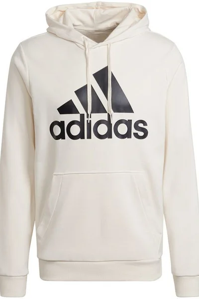 Sportovní pánská mikina adidas Big Logo s kapucí krémová