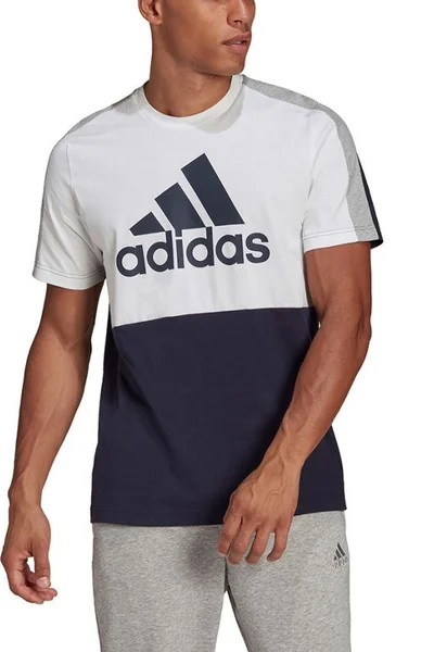 Adidas Pánské Tričko s Krátkým Rukávem - Bavlna a Logo