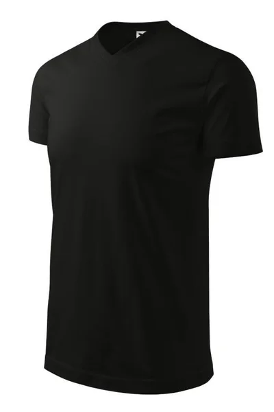 Černé tričko Malfini s V výstřihem pro muže