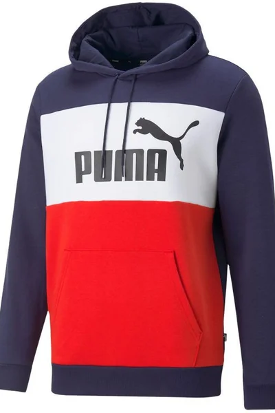 ESS+ Colorblock Hoodie FL M barevná pánská mikina s kapucí Puma