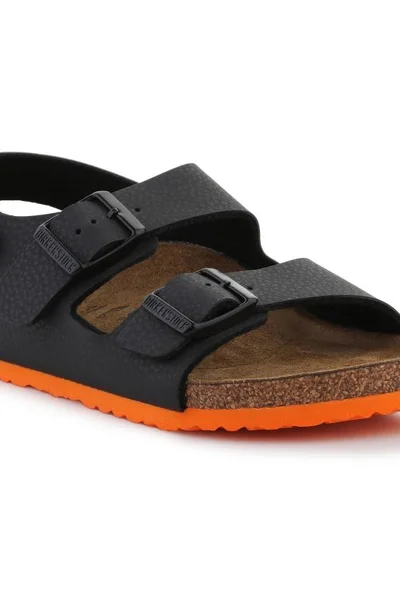 Birkenstock Milano Dětské Sandály Desert Soil Black Orange