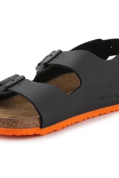 Birkenstock Milano Dětské Sandály Desert Soil Black Orange