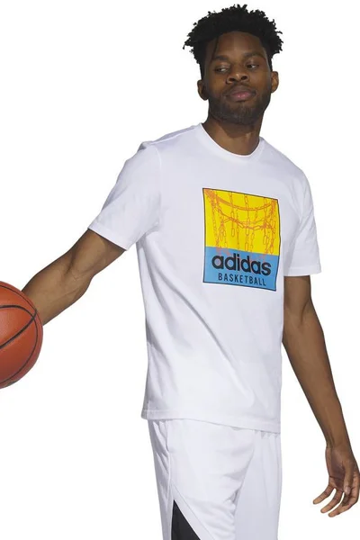 Adidas pánské basketbalové tričko s grafickou Chain Net