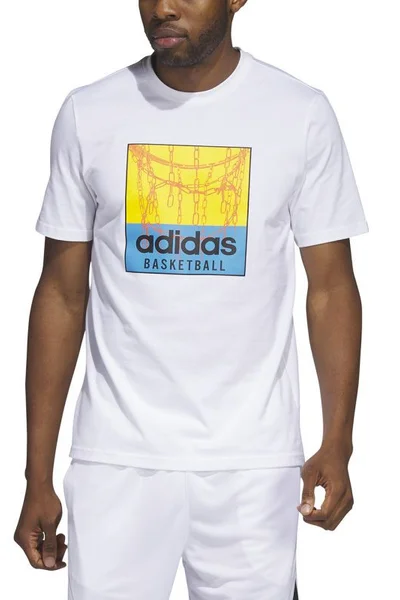 Adidas pánské basketbalové tričko s grafickou Chain Net