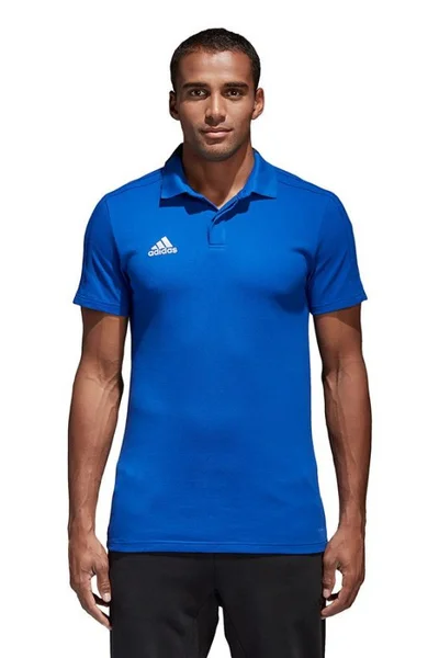 Modré fotbalové polo tričko Adidas Condivo 18 CO Polo M CF4375