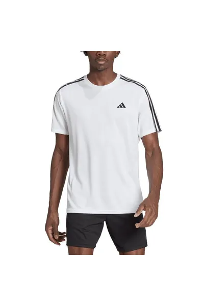 Adidas Pánské Tréninkové Tričko Essentials 3-Stripes Bílé