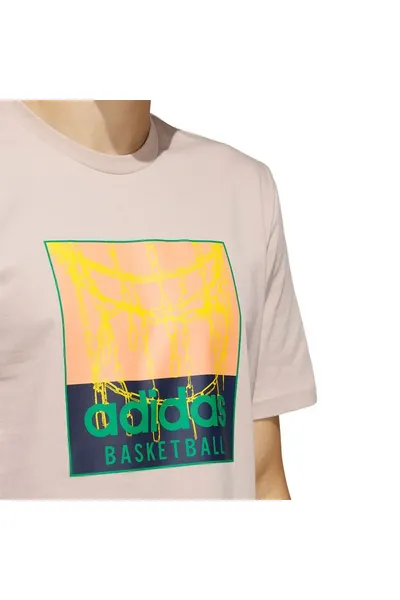 Pánské basketbalové tričko ADIDAS Chain Net béžové