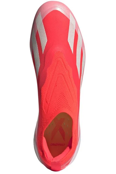 Adidas X Crazyfast Elite FG - červené kopačky bez šněrování