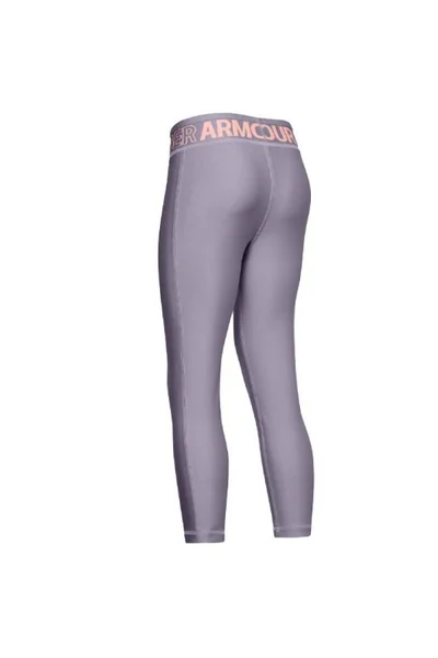 Fialové dívčí kalhoty Under Armour HG Ankle Crop K Junior 1327855-555