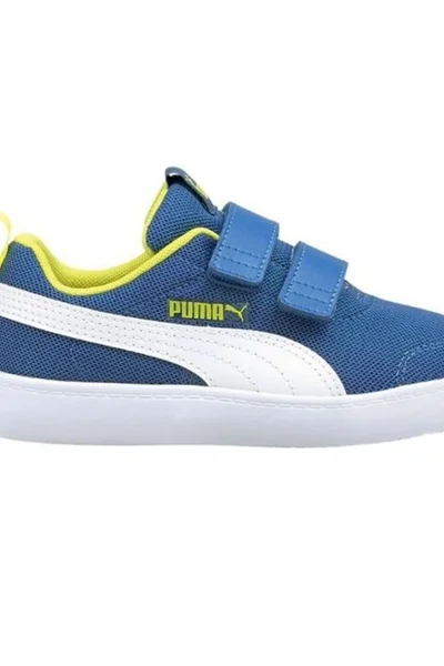 Modré Dětské Boty Puma Courtflex v2 Mesh V na Suchý Zip