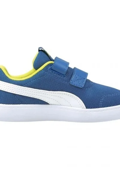 Modré Dětské Boty Puma Courtflex v2 Mesh V na Suchý Zip