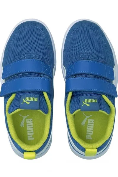 Modré Dětské Boty Puma Courtflex v2 Mesh V na Suchý Zip