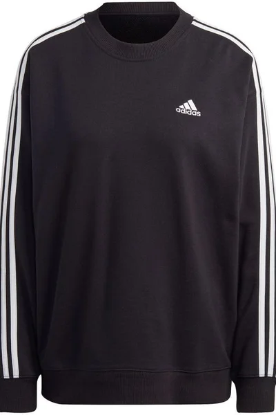 Adidas dámská černá mikina s pruhy Essentials