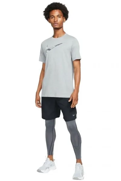 Sportovní pánské legíny Nike Dri-FIT pro fotbalisty šedé